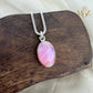 Pink Moonstone Sterling Silver Necklace