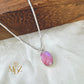 Pink Moonstone Sterling Silver Necklace