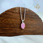 Pink Moonstone Sterling Silver Necklace