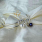 Sterling Silver Love Knot Bangle: Freshwater Pearl Promise Bracelet