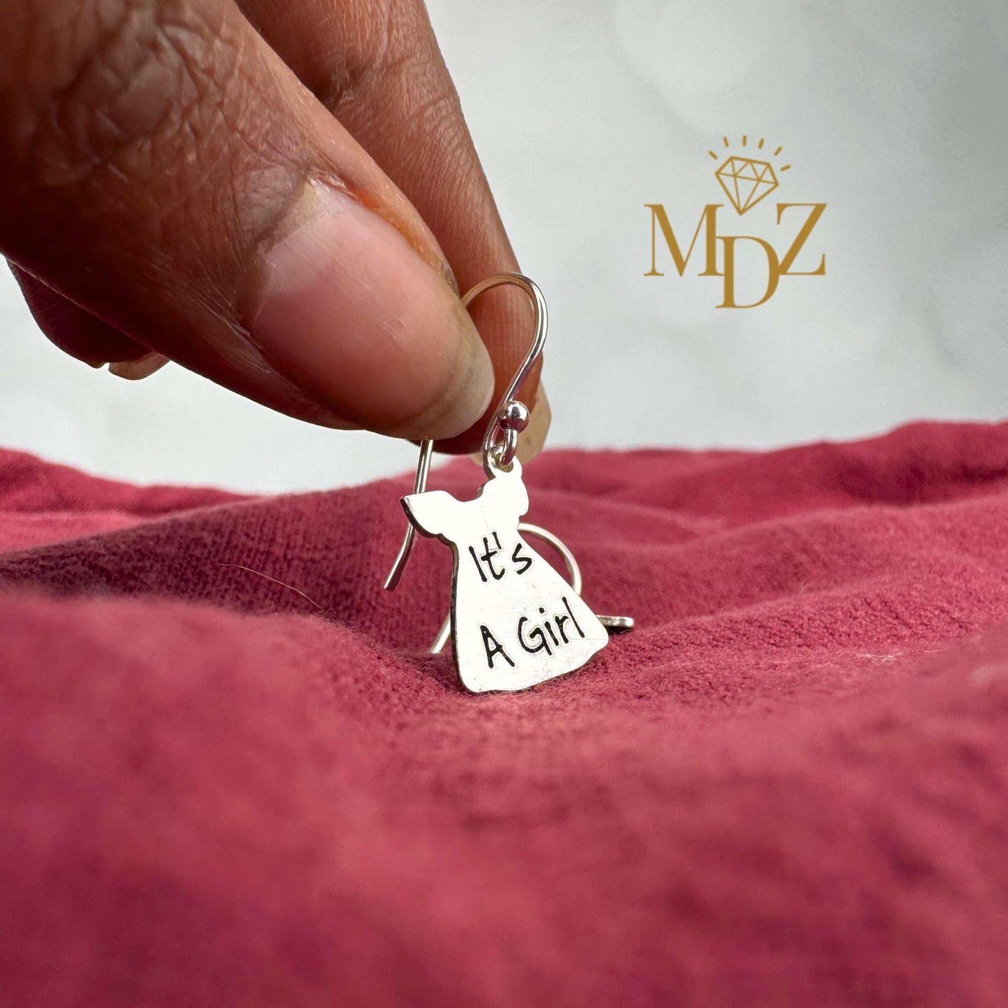 Sterling Silver Baby Outfit Earrings: “It’s A Girl” or “It’s A Boy”