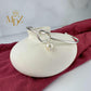 Sterling Silver Love Knot Bangle: Freshwater Pearl Promise Bracelet