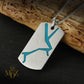 Men’s Dog Tag Opal Pendant Necklaces : Modern Stainless Steel Jewelry for Him