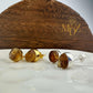 Raw Citrine Stud Earrings: Gold & Silver over Sterling Silver, Natural November Birthstone