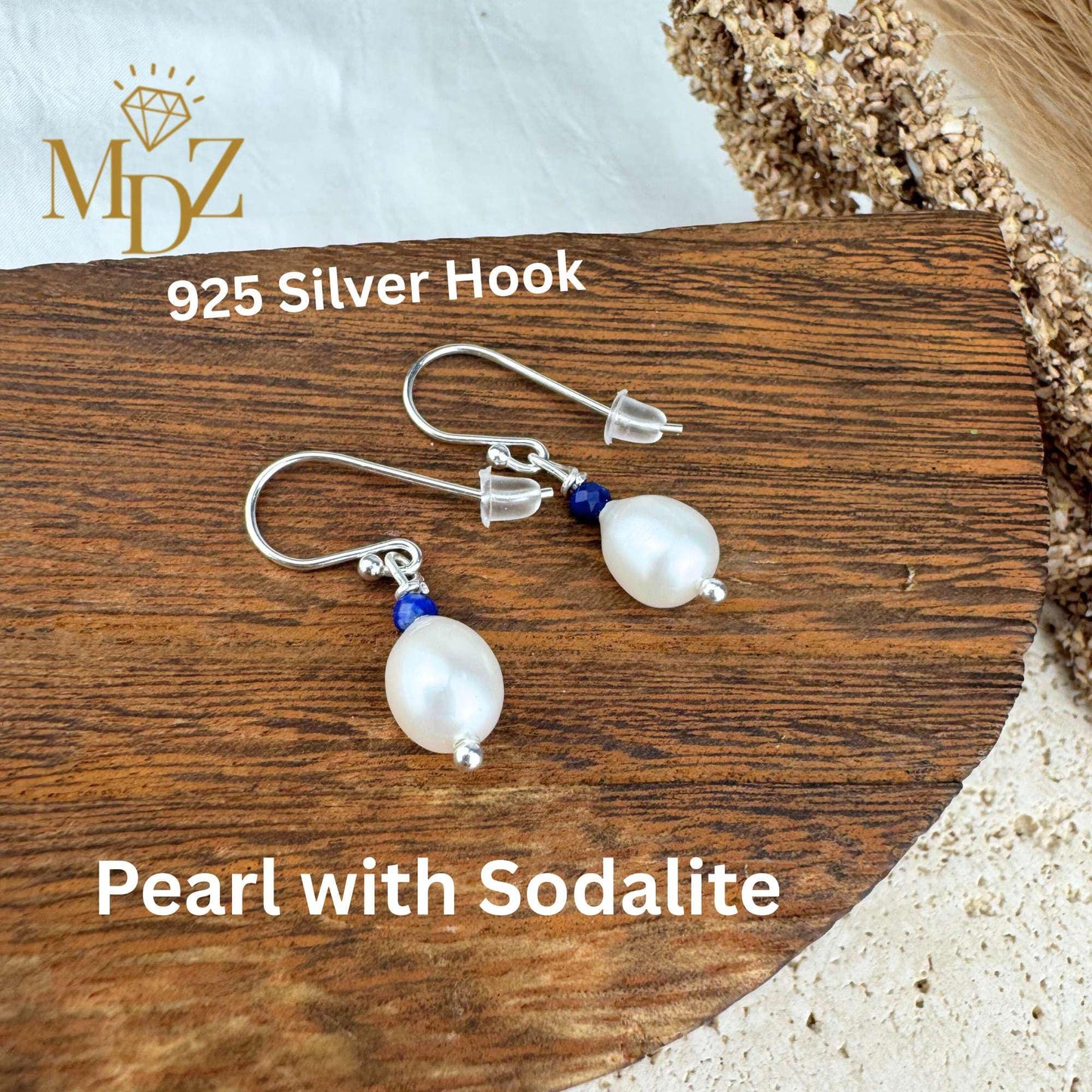 14K Gold Filled Freshwater Pearl Drop Earrings with Gemstones : Bridesmaid Gifts, Wedding Birthstone Jewelry