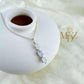 Sterling Silver Dainty Moonstone Necklace : June Birthstone Jewelry