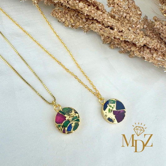 Multicolor Round Mojave Turquoise Necklace