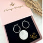 Simple Sterling Silver Hoop Earrings : Minimalist Medium Hoops