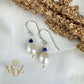 14K Gold Filled Freshwater Pearl Drop Earrings with Gemstones : Bridesmaid Gifts, Wedding Birthstone Jewelry