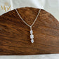 Sterling Silver Dainty Moonstone Necklace : June Birthstone Jewelry
