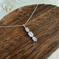 Sterling Silver Dainty Moonstone Necklace : June Birthstone Jewelry