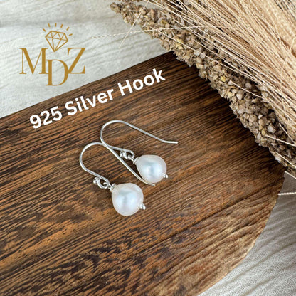 Freshwater Pearl Drops Earring : Simple Work Jewelry, June Birthstone