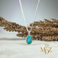 Teal Moonstone Sterling Silver Necklace: Minimalist Oval Moonstone Pendant, June Birthstone Gift