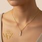 Tiny Gold Plated Three Stone Necklace : Dainty CZ Layering Bezel Necklace