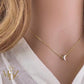 Gold Half Moon Necklace: Dainty Crescent Pendant, Layering Boho Jewelry