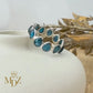 London Blue Topaz Ring: Sterling Silver Eternity Band, December Birthstone