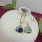 Mojave Turquoise Earrings: Gold Plated Trilliant Drop Earrings