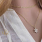 Gold Snowflake Necklace: Cubic Zirconia Winter Jewelry