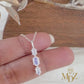 Sterling Silver Dainty Moonstone Necklace : June Birthstone Jewelry