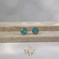 Mojave Turquoise Stud Earrings: Turquoise with Kintsugi Gold
