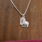 Sterling Silver New Mom Necklace: Personalized Heart Initial, Baby Feet
