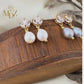 Gold Plated Freshwater Pearl Drop Earrings: Teardrop Bridal Jewelry