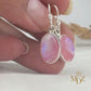 Sterling Silver Pink Moonstone Drop Earrings: Minimalist Oval Jewelry, June Birthstone Gift