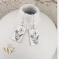 Sterling Silver Wildflower Earrings: Minimalist Floral Dangle Jewelry