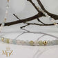 Dainty Morganite Choker: Gold Filled Beaded Gemstone Necklace