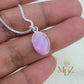 Pink Moonstone Sterling Silver Necklace: Minimalist Oval Moonstone Pendant, June Birthstone Gift