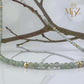 Light Blue Apatite Choker: Gold Filled Gemstone Beaded Necklace