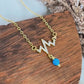 Gold Heartbeat Necklace: Opal Drop EKG Pendant, Medical Jewelry Gift
