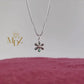 Sterling Silver Abalone Daisy Necklace: Minimalist Flower Pendant