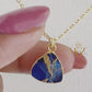 Minimalist Mojave Turquoise Necklace: Kintsugi Gold-Plated Pendant