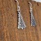 Sterling Silver Christmas Tree Earrings: Holiday Jewelry, Made in USA