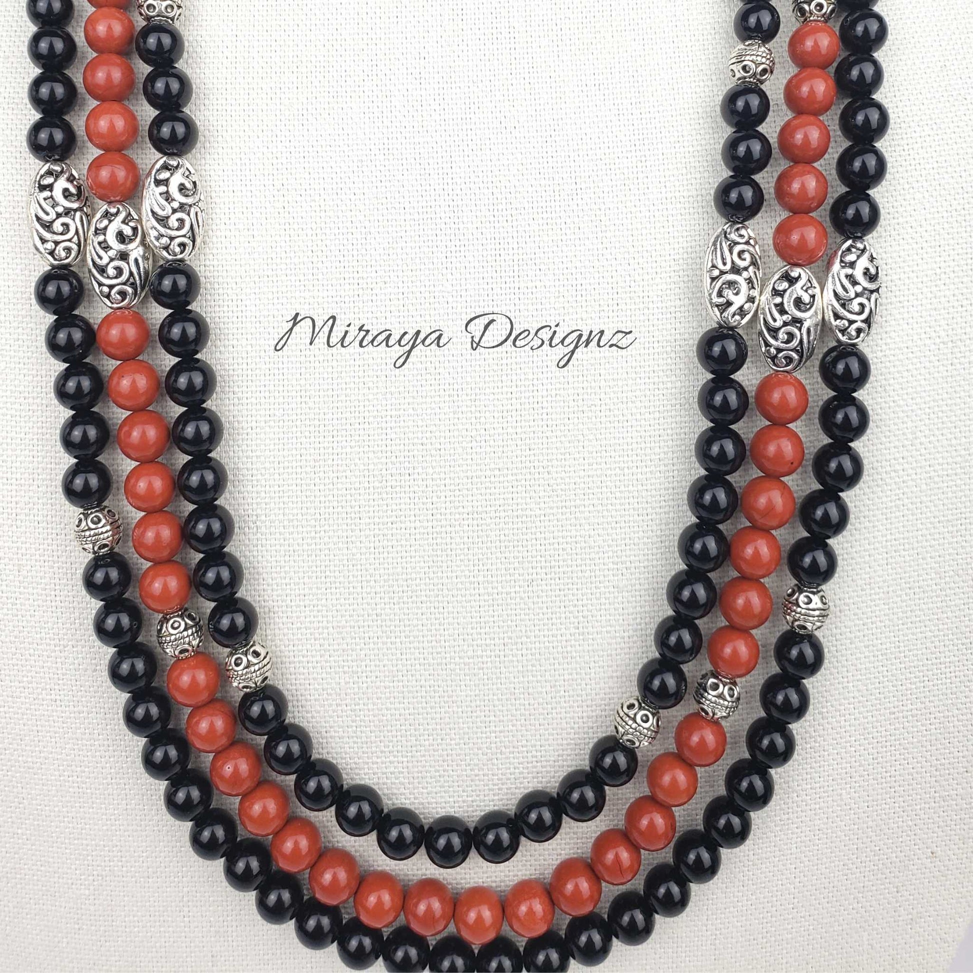 3 Strand Beaded Necklace
