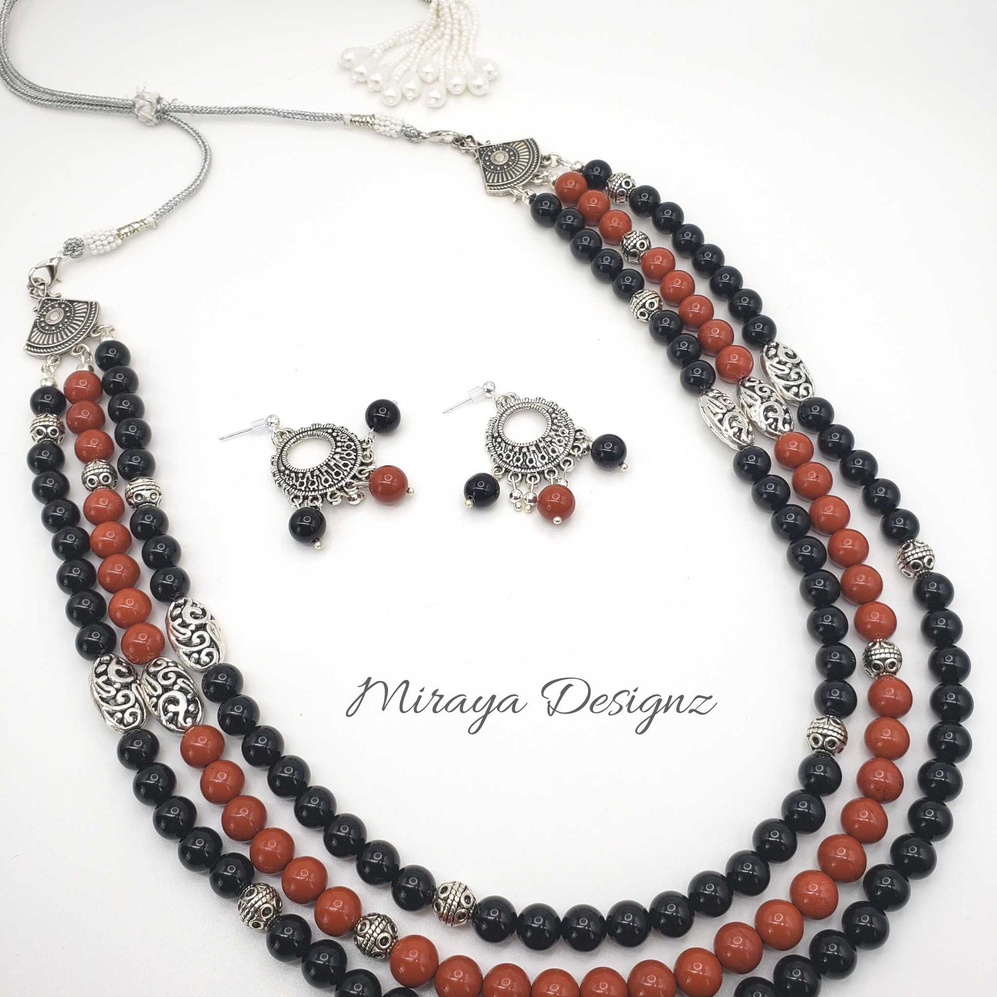 3 Strand Beaded Necklace