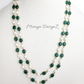 Emerald and Pearl Necklace / Mala