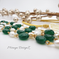 Emerald and Pearl Necklace / Mala