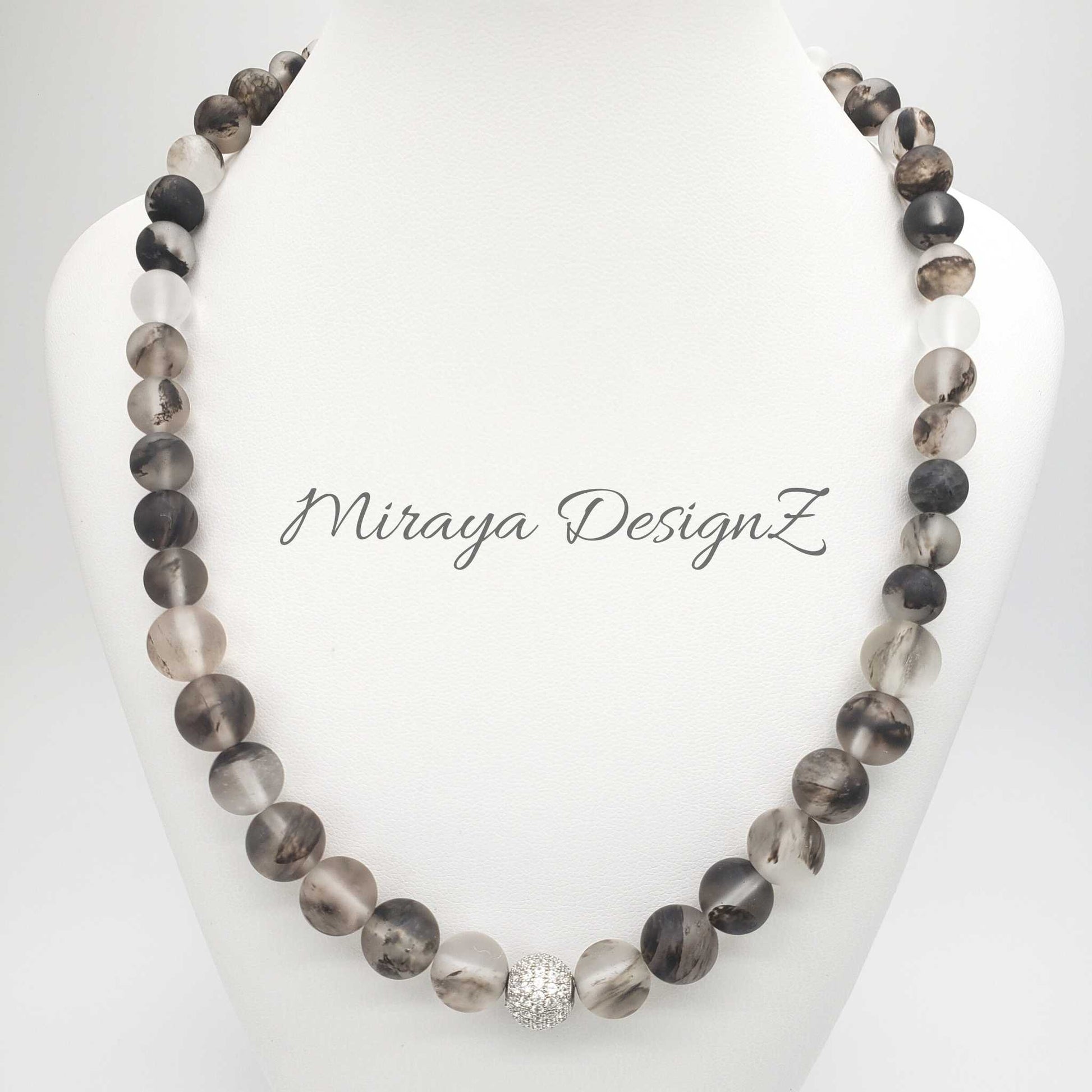 Black Rutilated Quartz Necklace