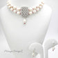 Double Strand Pearl Choker Necklace