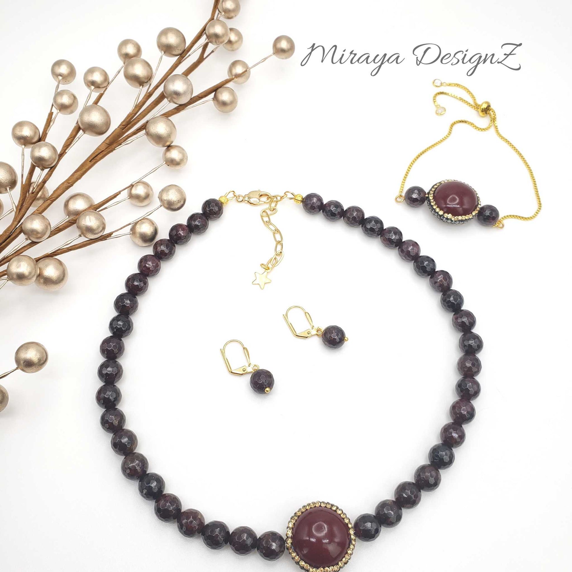 Garnet Choker Necklace