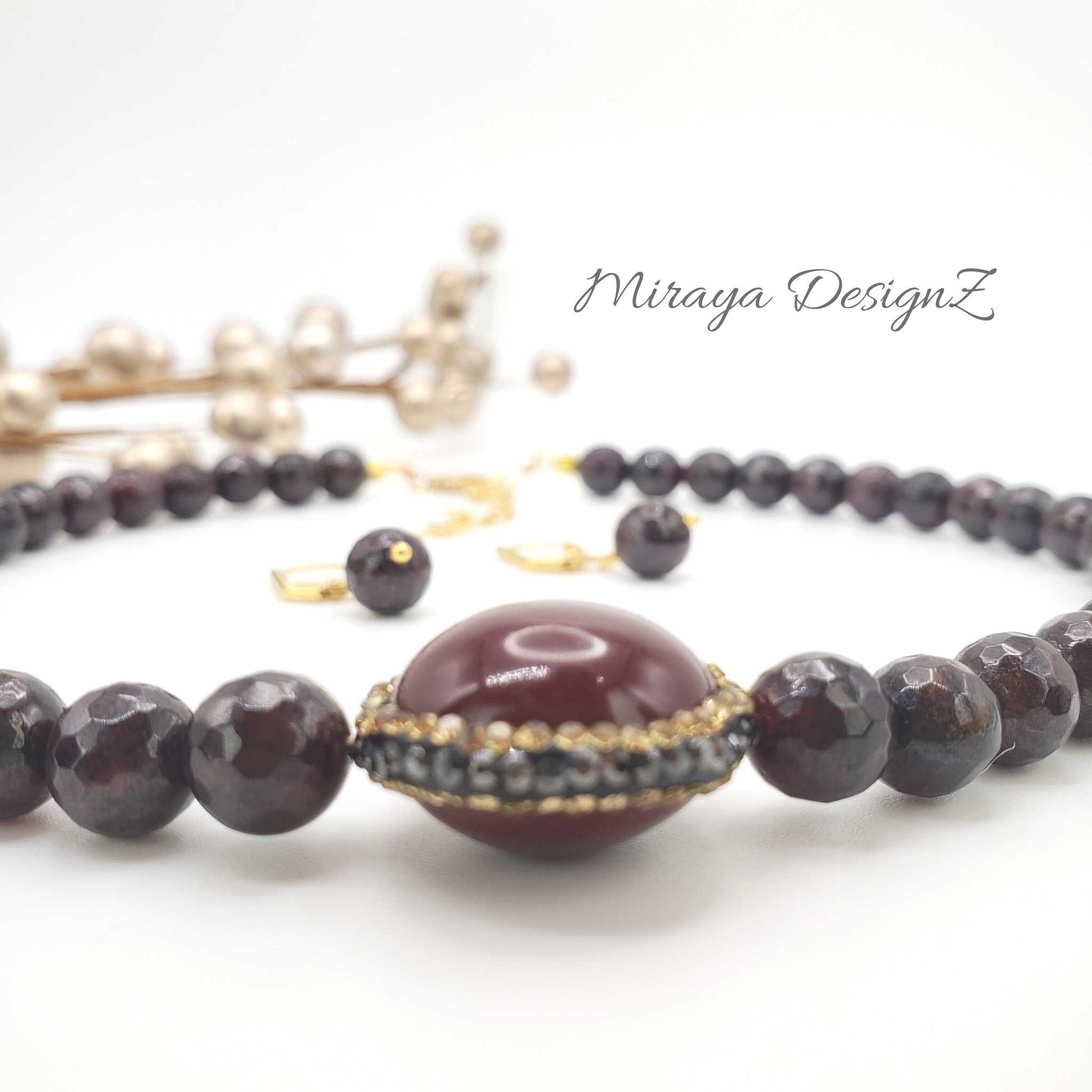 Garnet Choker Necklace