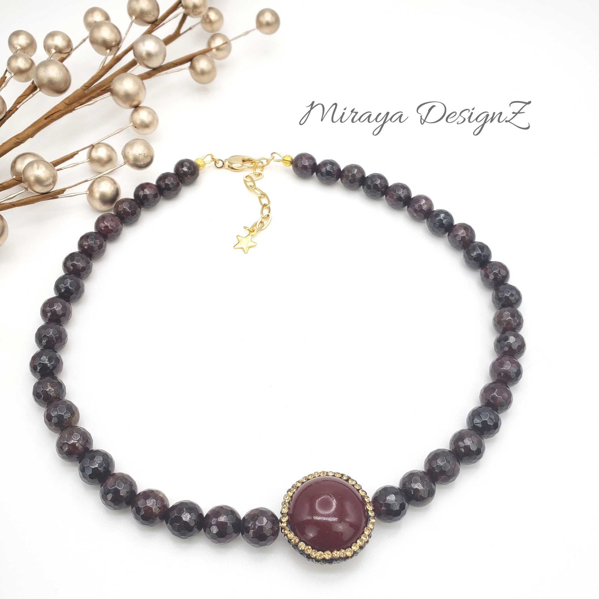Garnet Choker Necklace