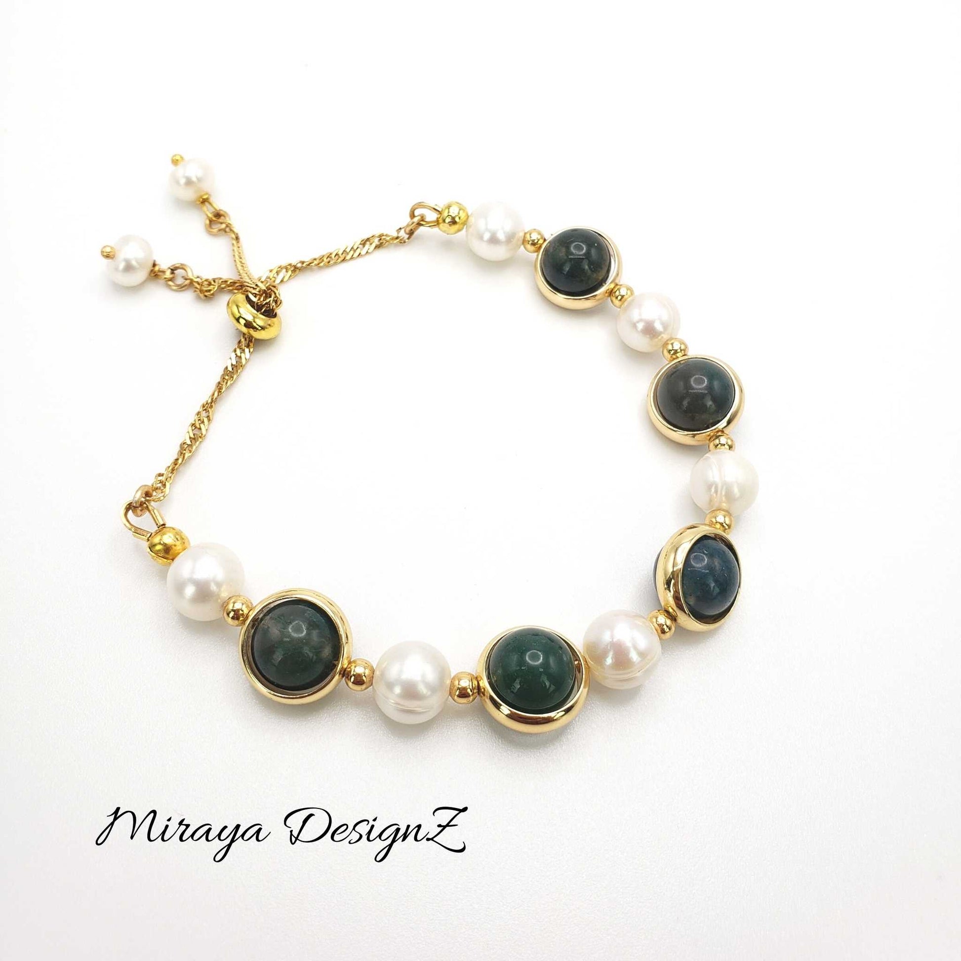 Green Moss Agate Bracelet