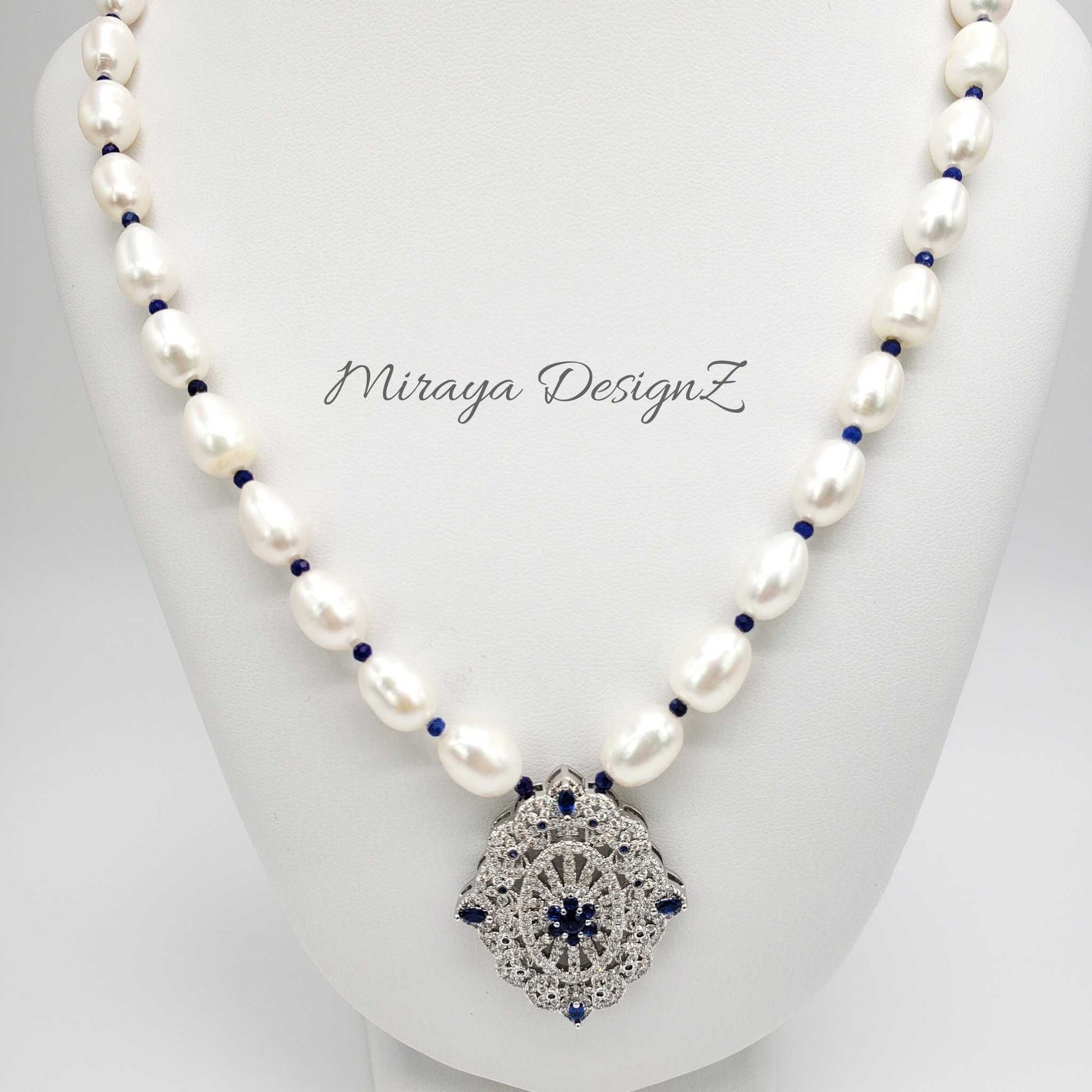 Lapis Lazuli Pearl Necklace