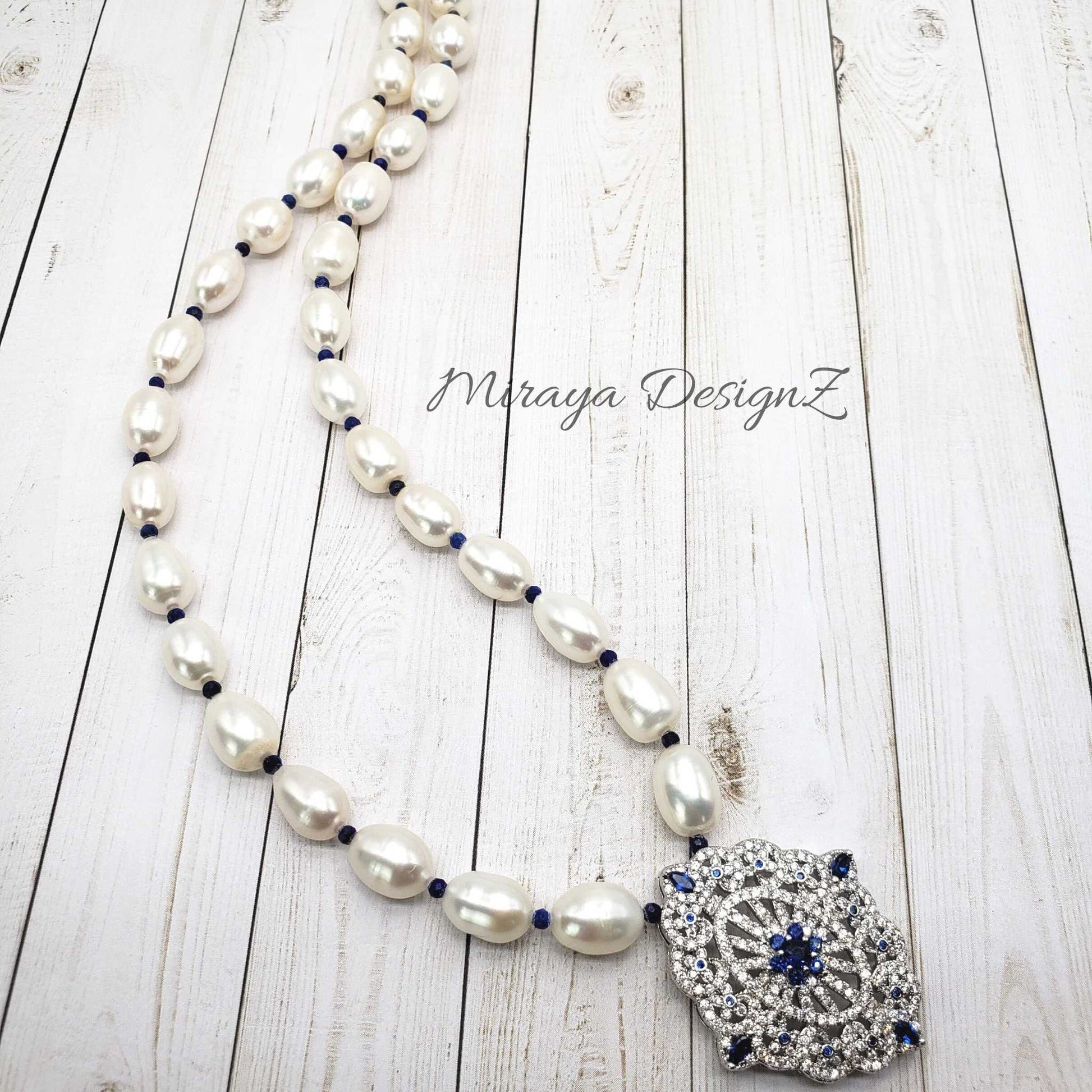 Lapis Lazuli Pearl Necklace