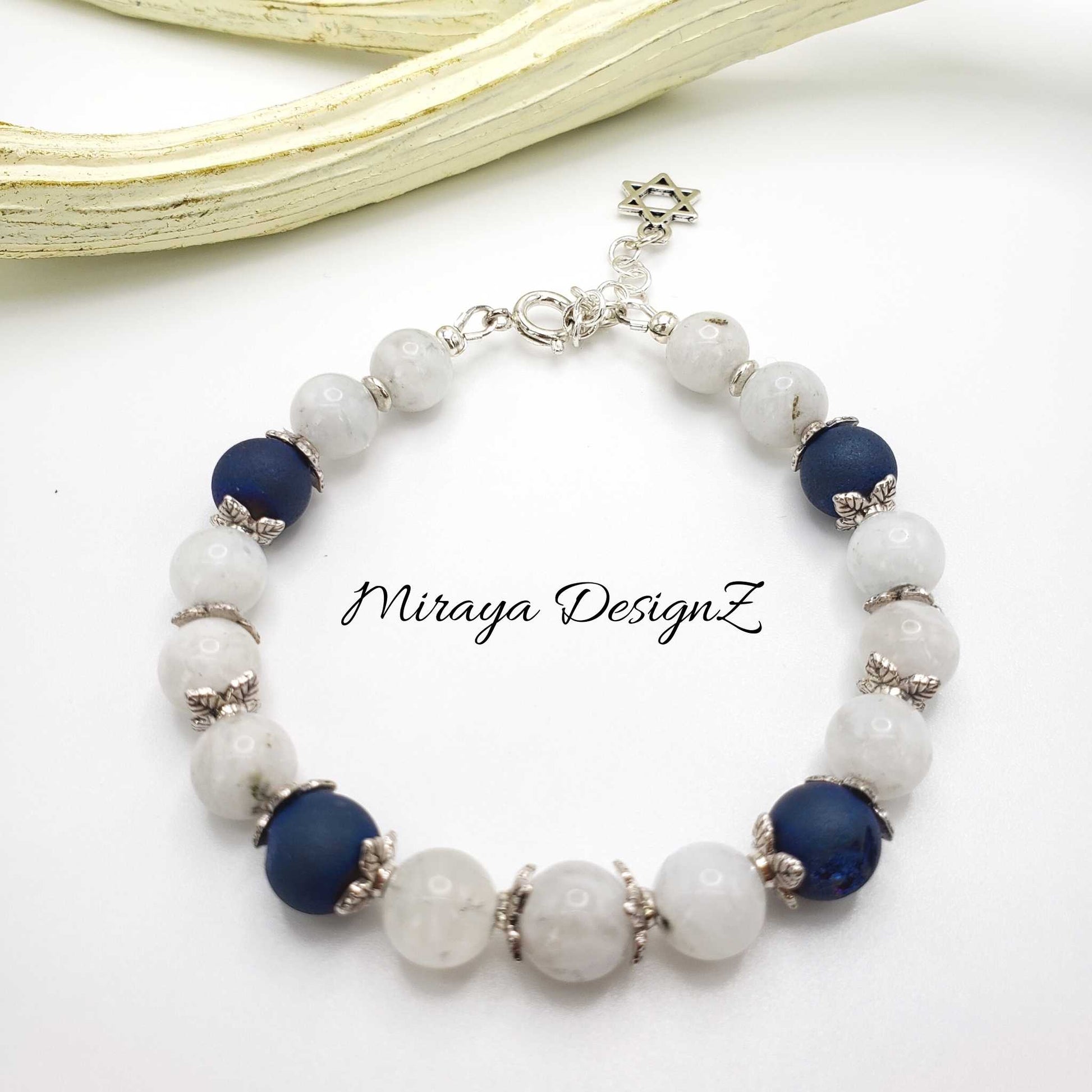 Moonstone Bead Bracelet