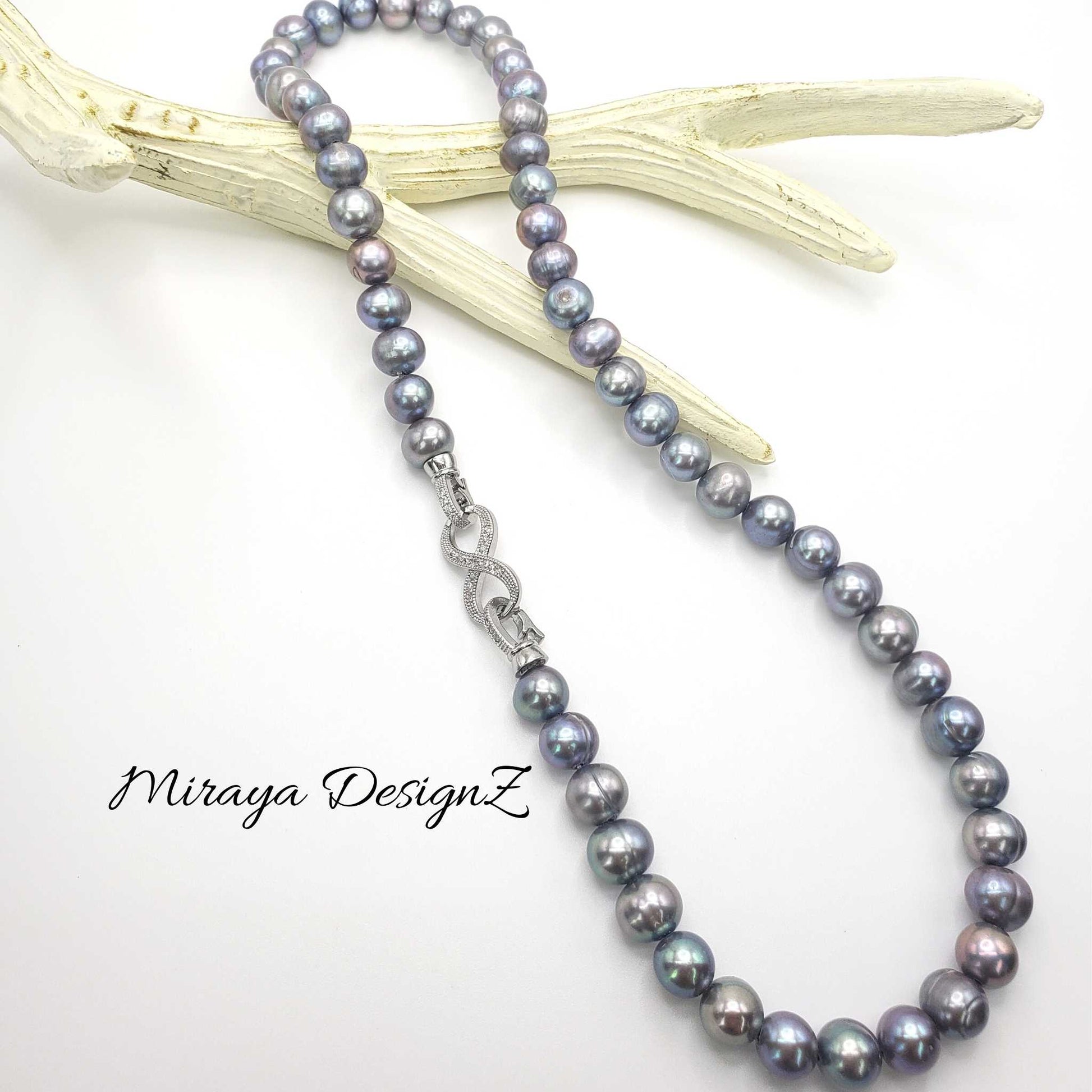 Silver Gray Pearl Necklace