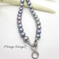 Silver Gray Pearl Necklace
